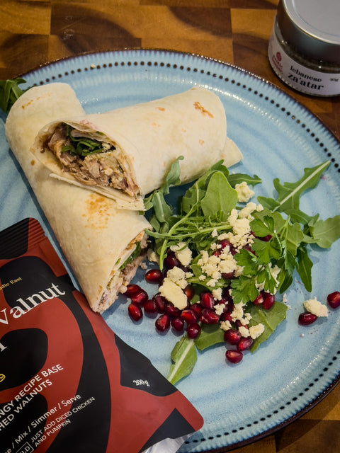 Persian Walnut Chicken Wrap